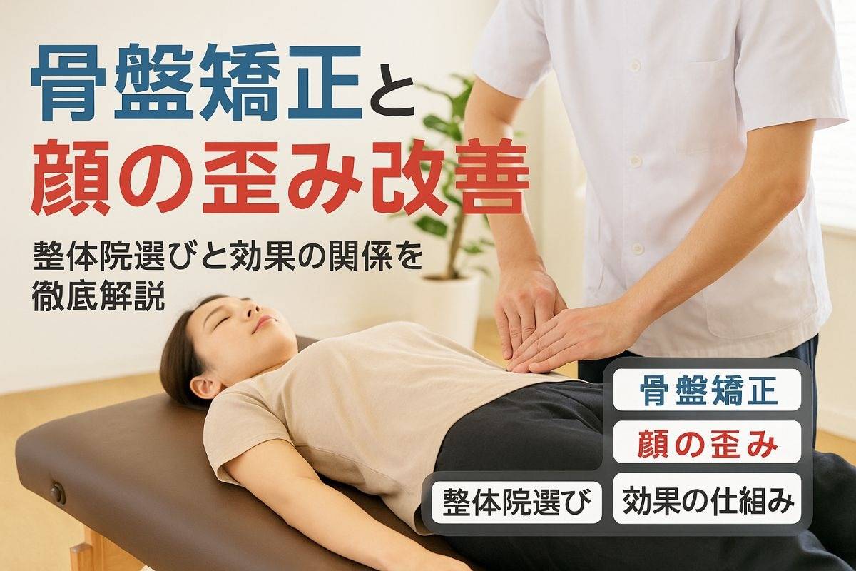 骨盤矯正で顔の歪みが改善する仕組みと整体院選び・効果の解説 | メディア