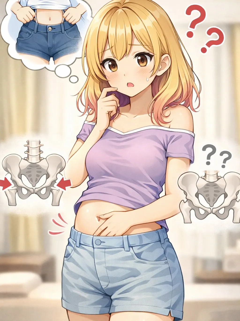 女性の骨盤の開きについて説明します。