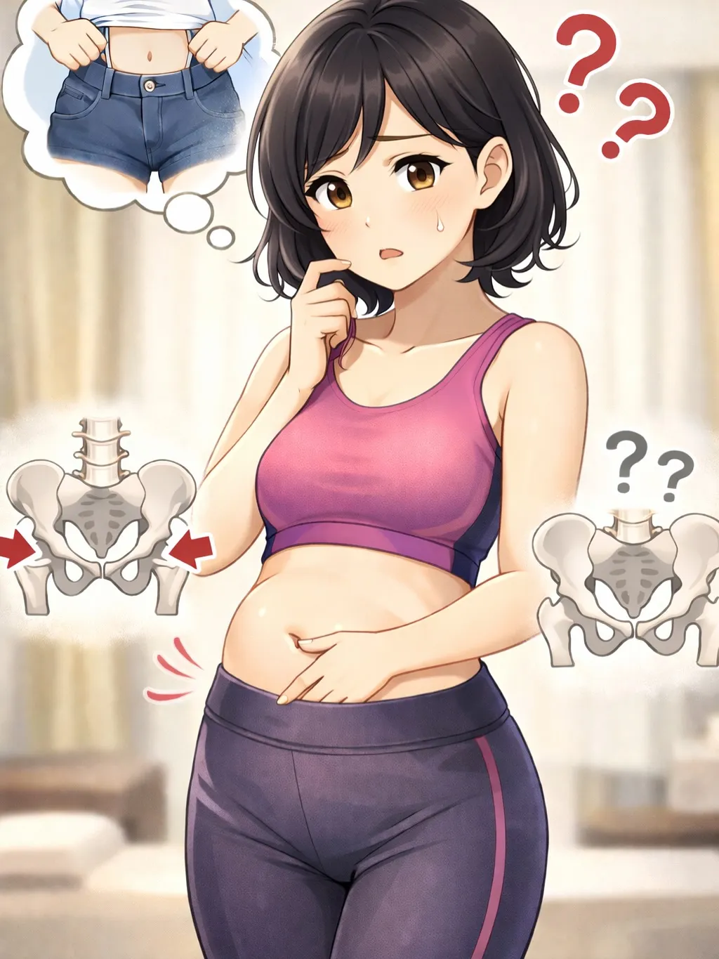 女性の骨盤の開きについて説明します。